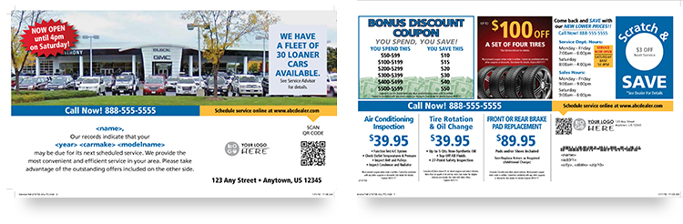Service Chex Service Mailer sample