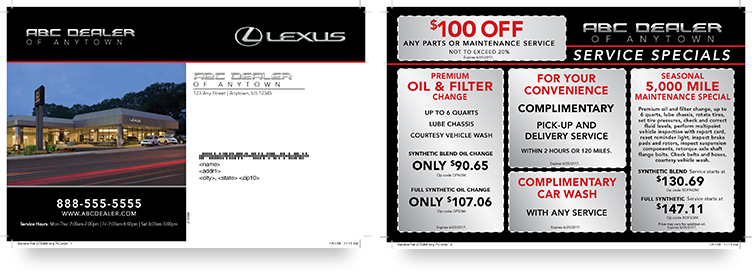 Service Chex Sales Mailer sample
